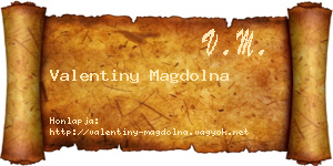 Valentiny Magdolna névjegykártya