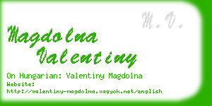 magdolna valentiny business card